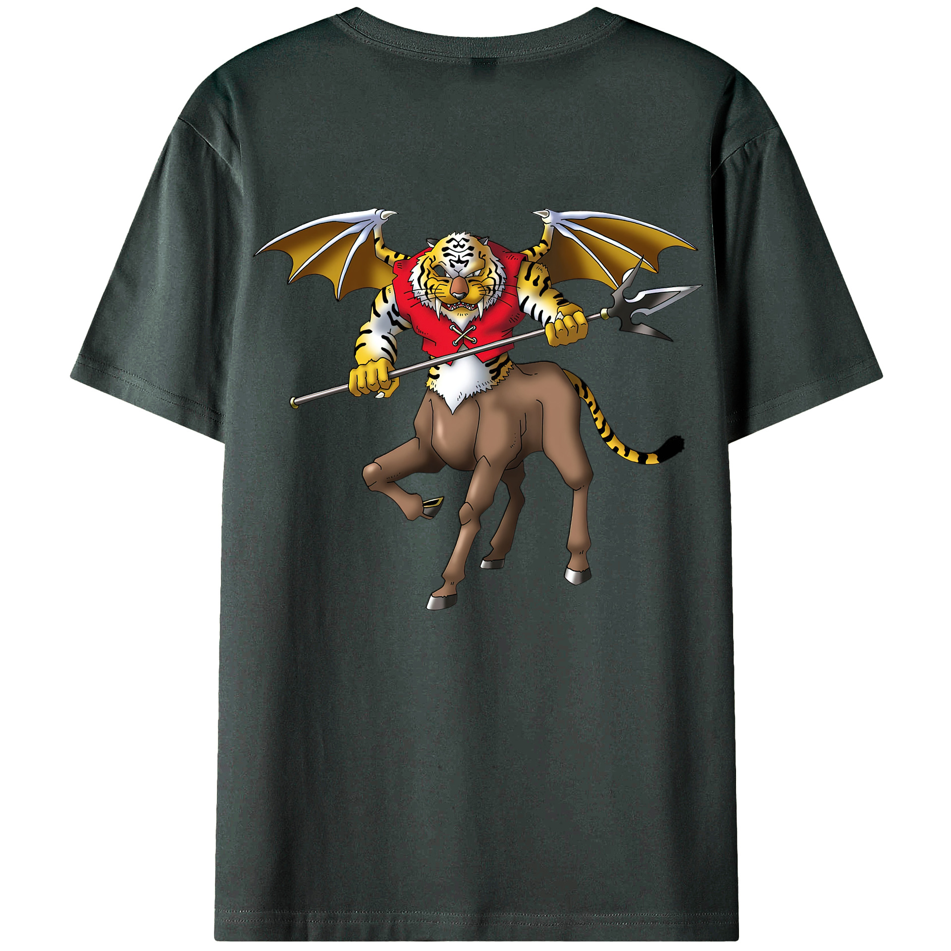 （画像用） ドラゴンクエスト Doragon Kuesuto Dragon Quest 綿100％ メンズ半袖Tシャツ（バックプリント） 通気性